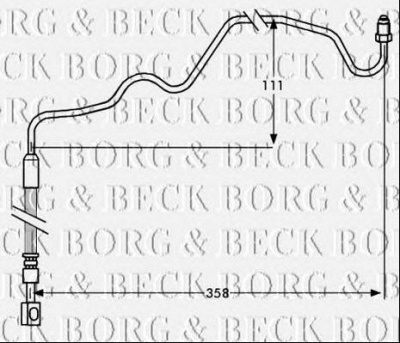 BORG & BECK bbh7533 -  Тормозной шланг